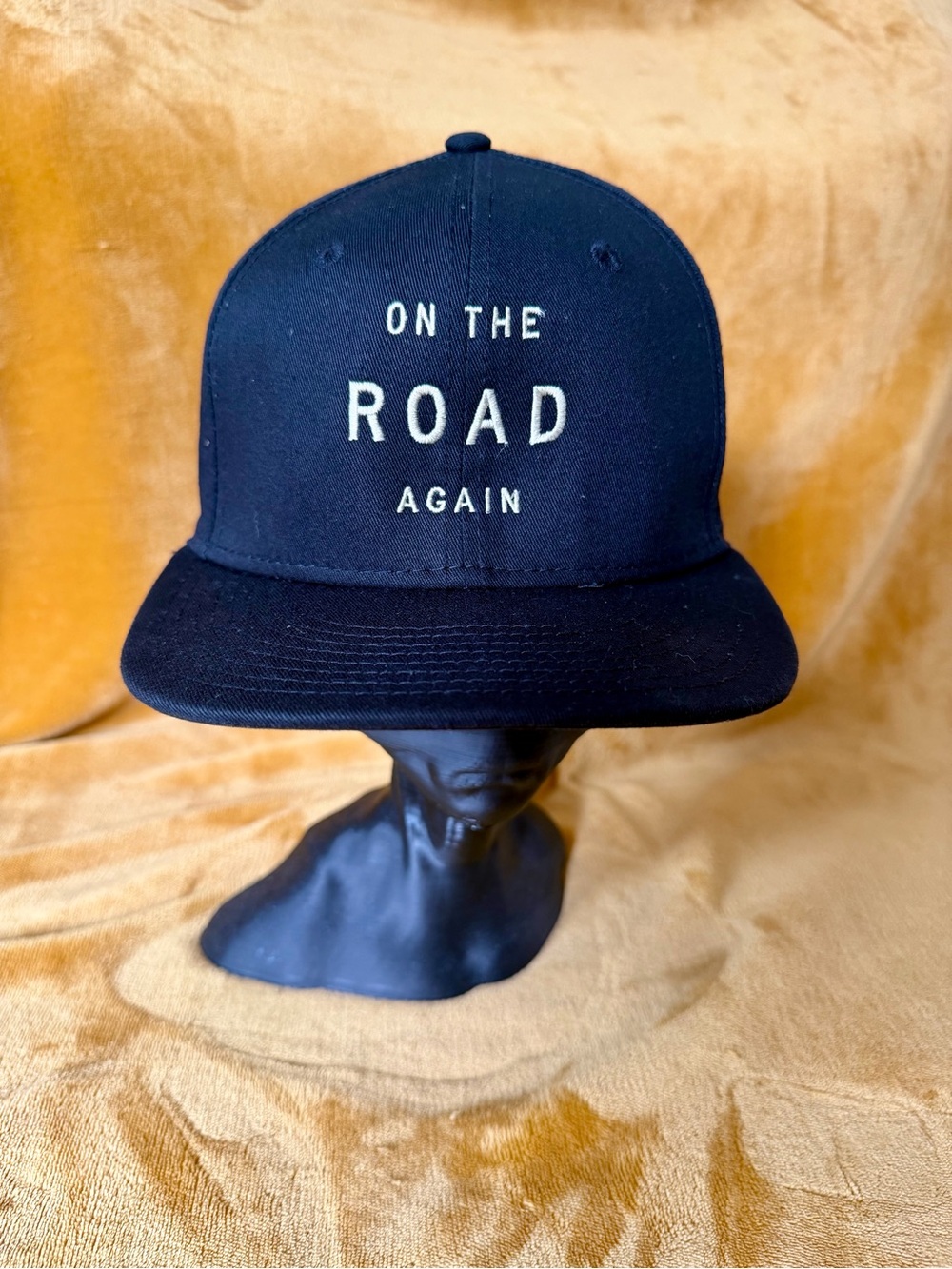 Willie Nelson On The Road Again Project Black SnapBack Cap